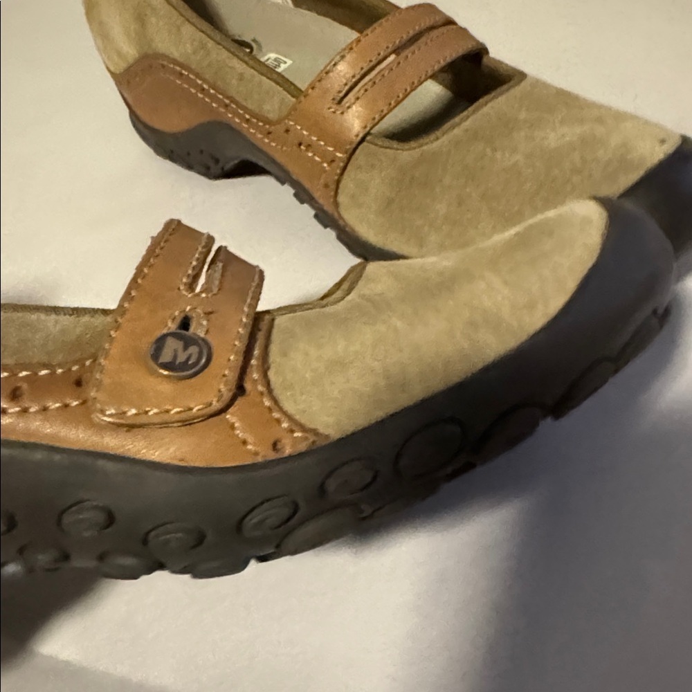 Merrell Plaza Bandeau Mary Janes Womens 8.5 Performance shoe Leather Suede cute - Picture 7 of 11